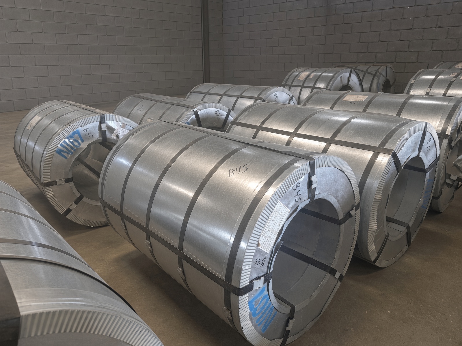 Bobinas de acero galvanizado, materia prima de Alfa Industrial